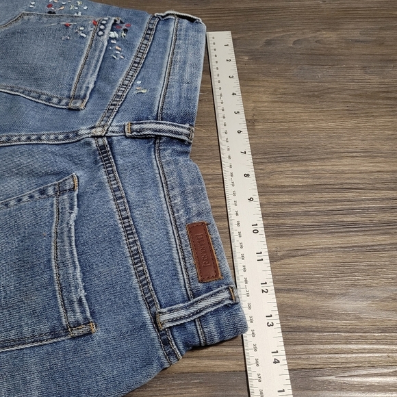 Blank NYC Pin-Up High Rise Floral Denim Size 26 Short Blue Jean Embroidered - Picture 7 of 8